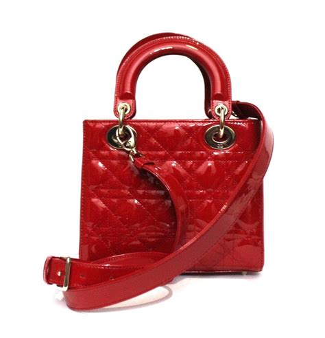 Pochette Dior in Vernice Rosso 